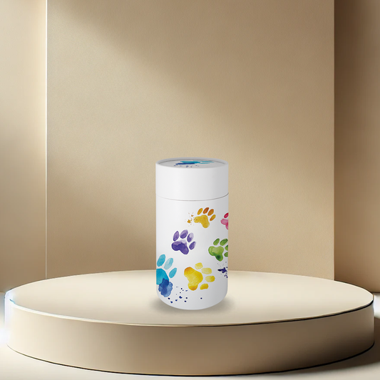Rainbow Paw Print Scattering Tube Urn