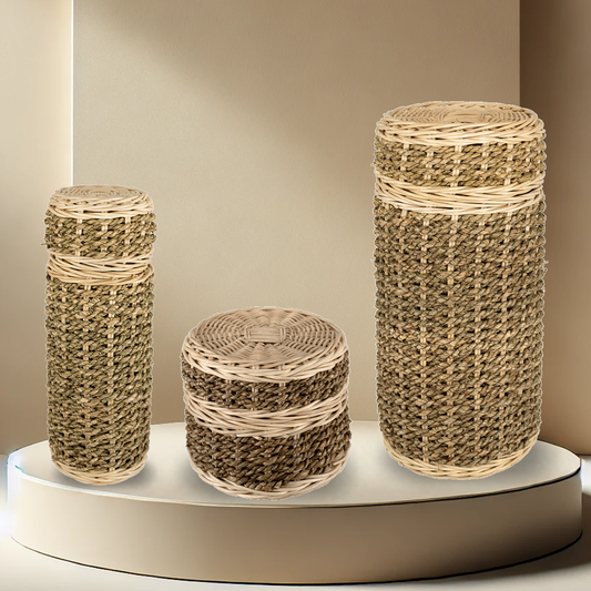 Seagrass Dark Scattering Tube Urn