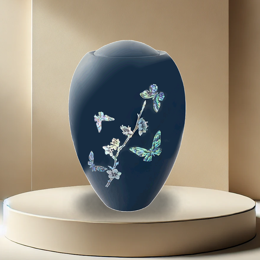 Shell Art Urns - Butterflies
