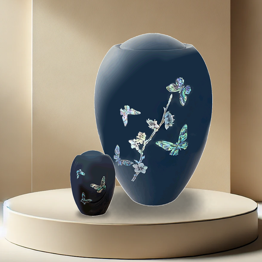 Shell Art Urns - Butterflies
