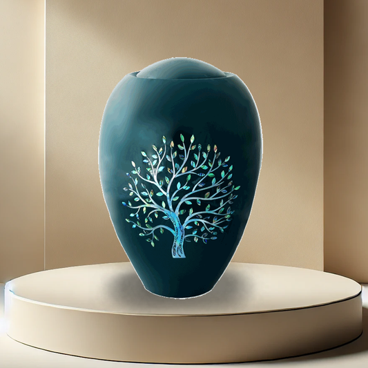 Shell Art Urns - Tree Of Life