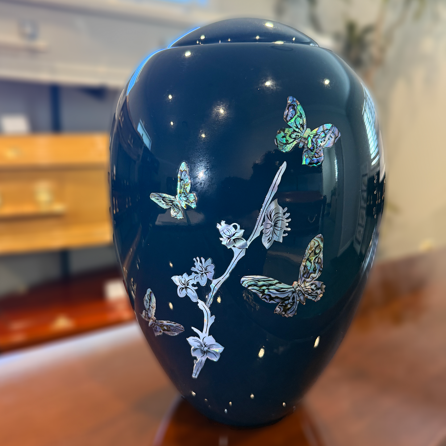 Shell Art Urns - Butterflies