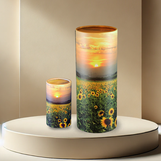 Sunflowers Scattering Tube Urn