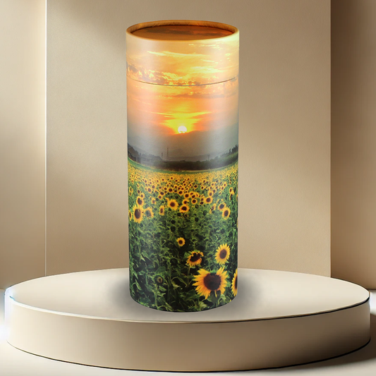 Sunflowers Scattering Tube Urn