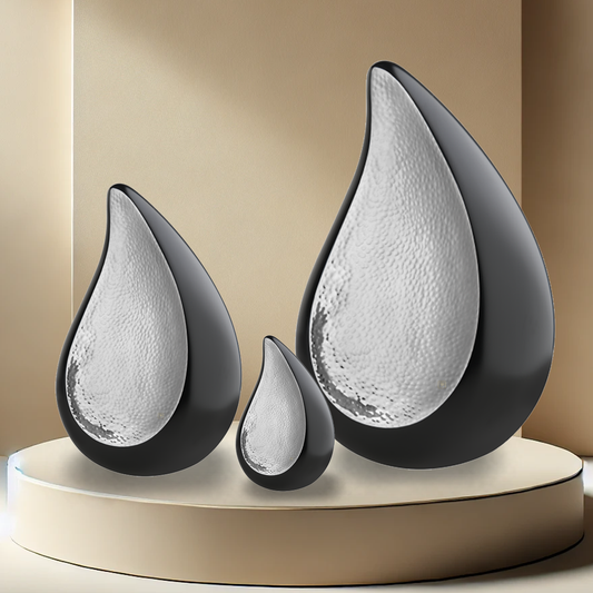 Tear Drop Urn -  Black