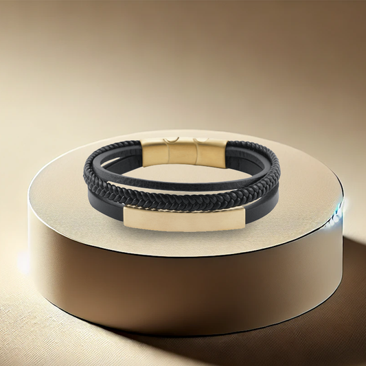 Triple Band Bracelet - Bronze/Black | Memorial Jewellery