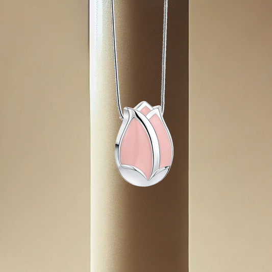 Tulip Ash Pendant - Pearl Pink | Memorial Jewellery