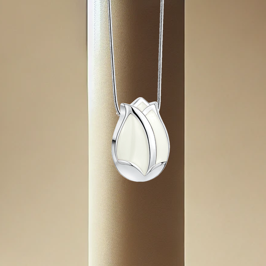 Tulip Ash Pendant - Pearl White | Memorial Jewellery