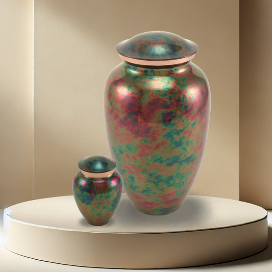 Vivid Raku Urn