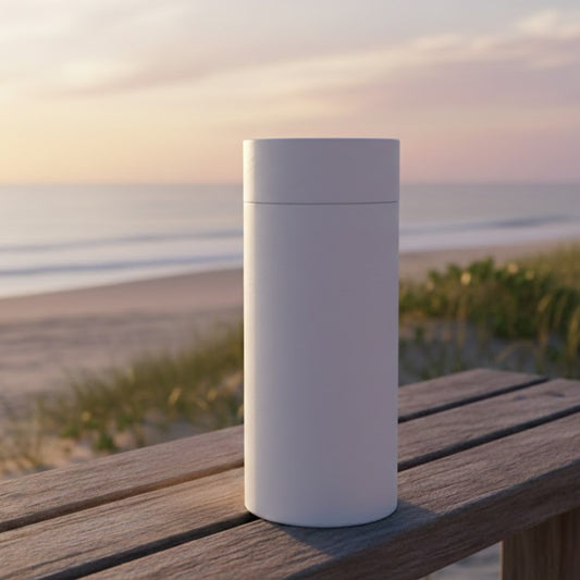 White Scattering Tube Urn