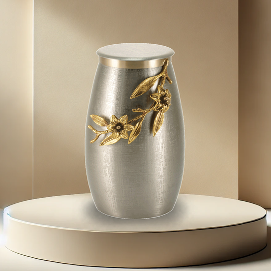 Windsong Lily Urn - Pewter/Bronze