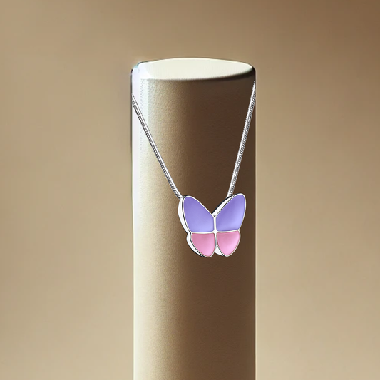 Wings Of Hope Ash Pendant - Lavender/Pink | Memorial Jewellery
