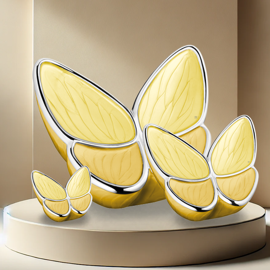 Yellow Butterfly Urn- Wings Of Hope