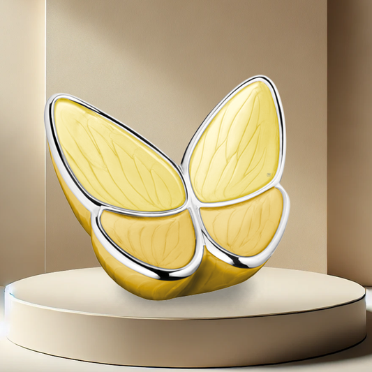 Yellow Butterfly Urn- Wings Of Hope