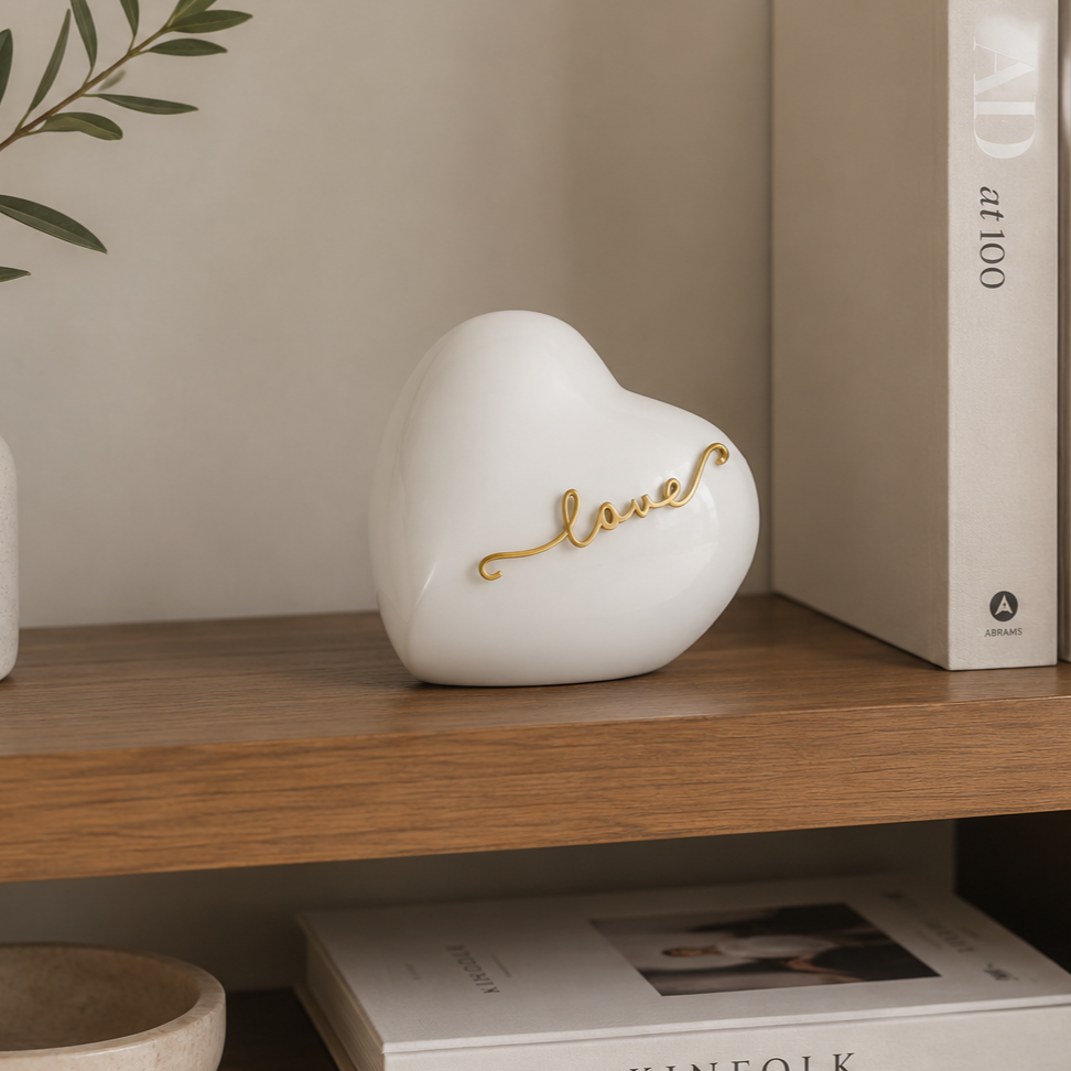 Adoring Heart - Pearl White