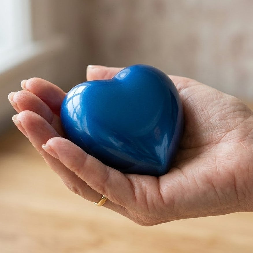 Arielle Heart Blue Urn
