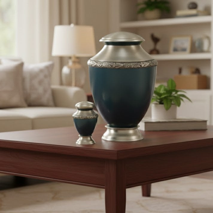 Artisan Indigo Urn
