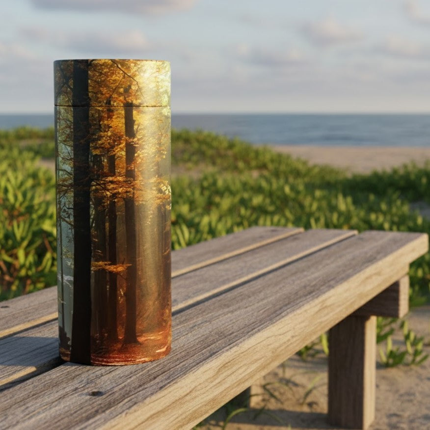 Autumn Woods Scattering Tube Urn