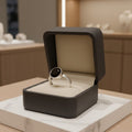 Black Onyx Faceted Ring - Steel | Memorial Jewellery