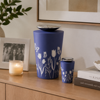 Crescent Tall Flora - Navy