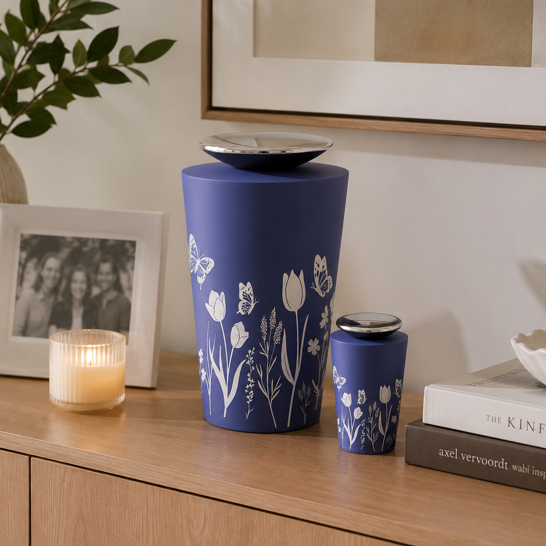 Crescent Tall Flora - Navy