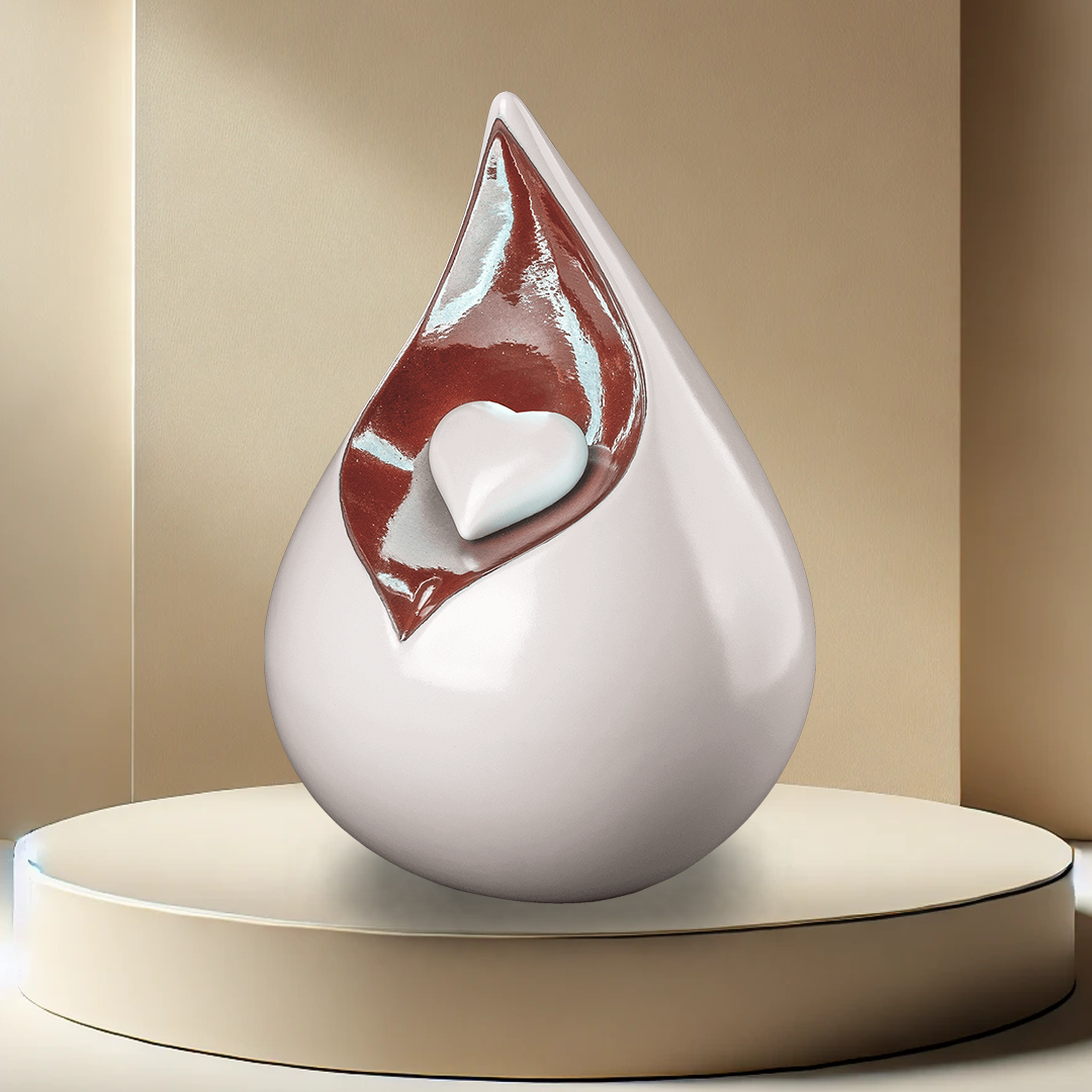 Celeste Ceramic Urn - White