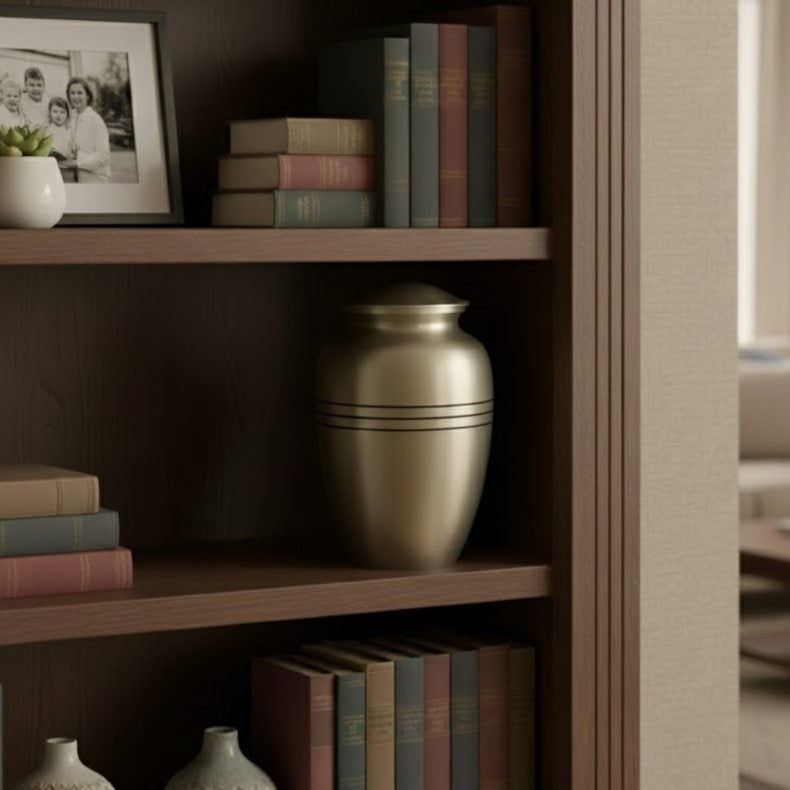 Classic Matte Pewter Urn