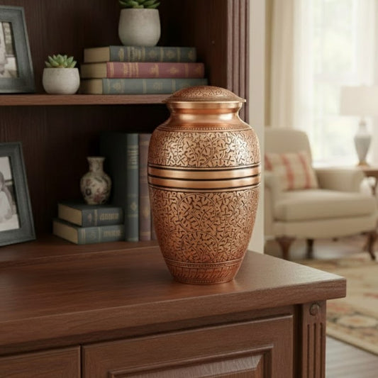 Copper Oak Urn