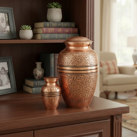 Copper Oak Urn
