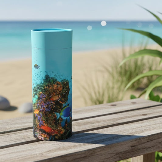 Coral Reef Scattering Tube Urn