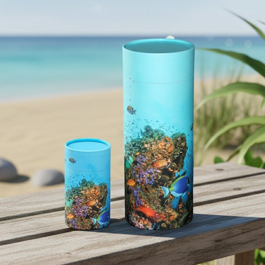 Coral Reef Scattering Tube Urn