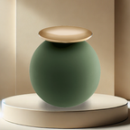 Crescent Sphere Urn - Sage Green