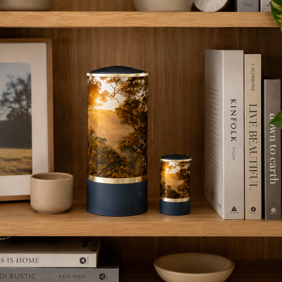 Cylinder Bushland Slate/Brushed Gold