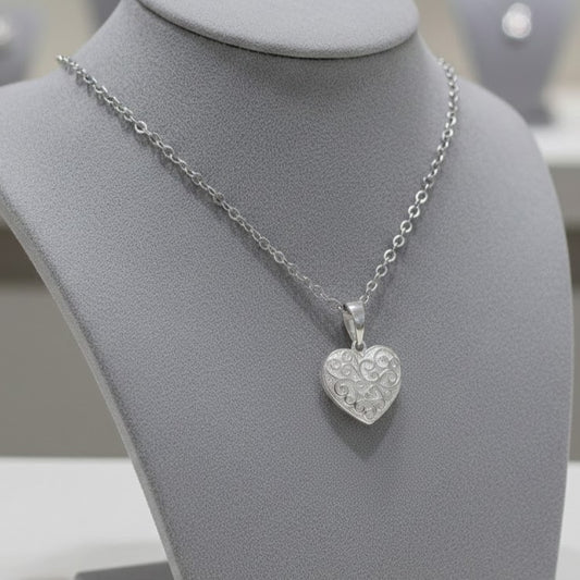 Filigree Heart Ash Pendant | Memorial Jewellery