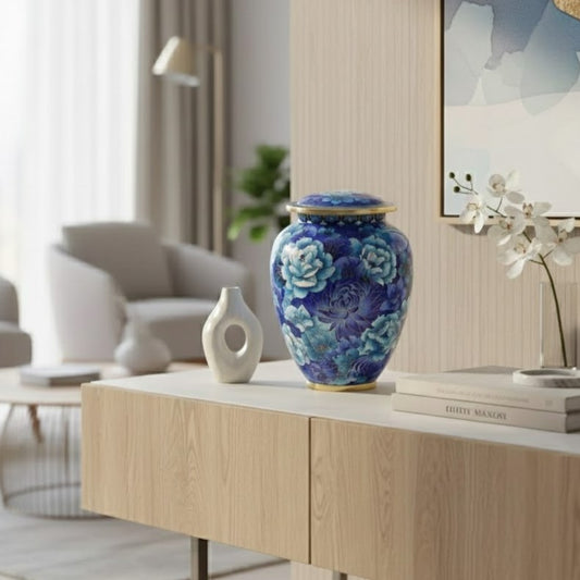 Floral Blue Elite Urn