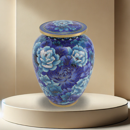 Floral Blue Elite Urn