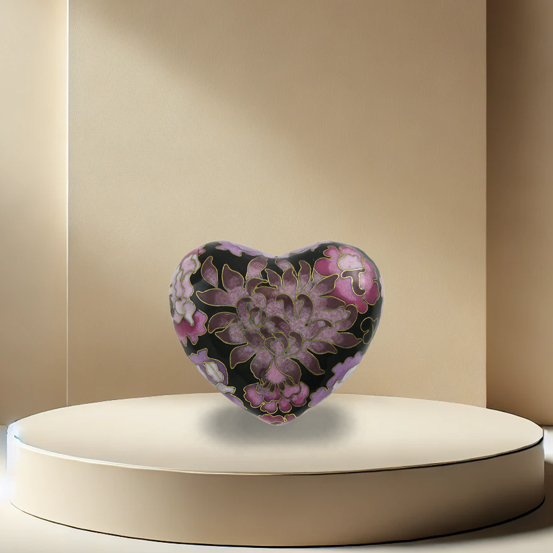 Floral Blush Heart Urn