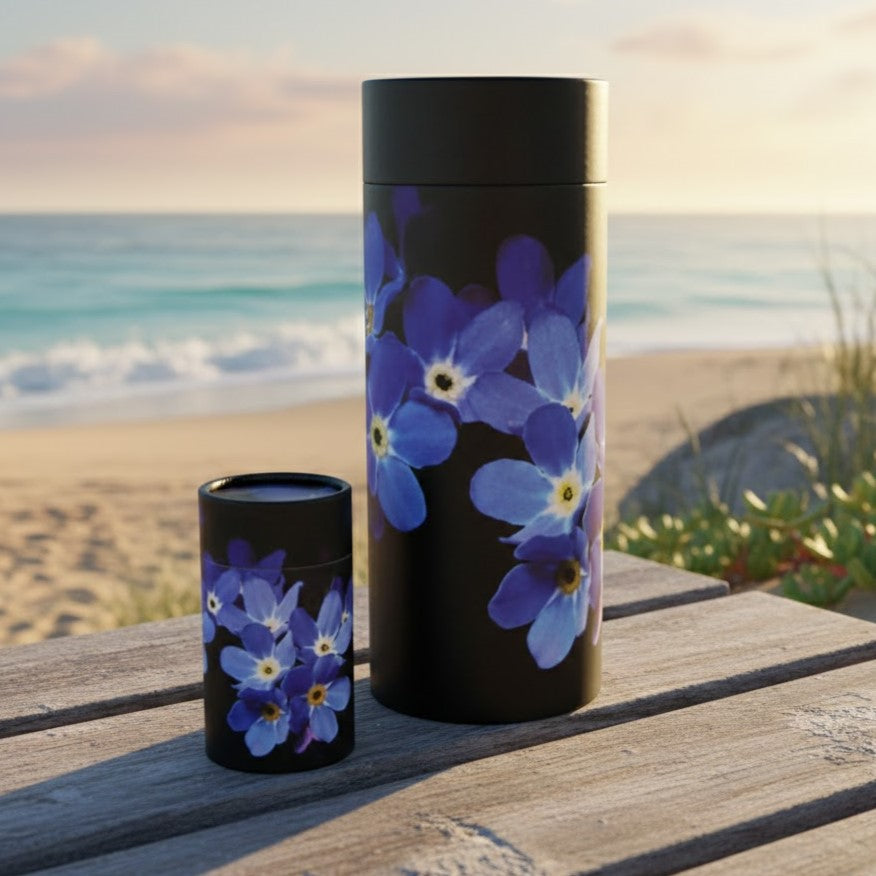 Forget Me Not Scattering Tube Urn