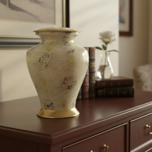 Glenwood White Marble Urn