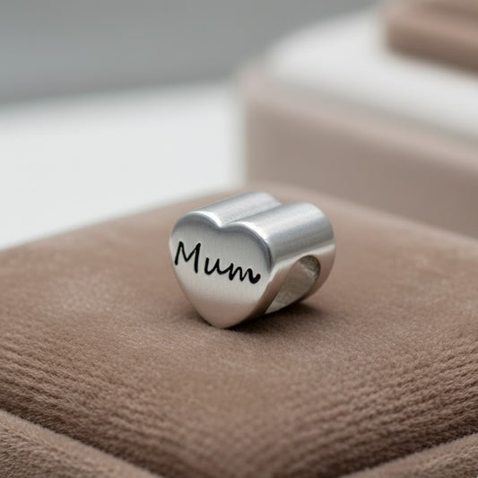 Heart 'Mum' Ash Bead | Memorial Jewellery
