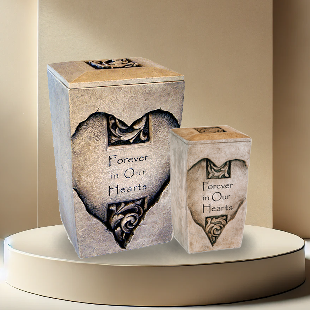 Heart Stone Urn - Forever In Our Hearts