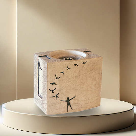 In-Flight Stone Candle