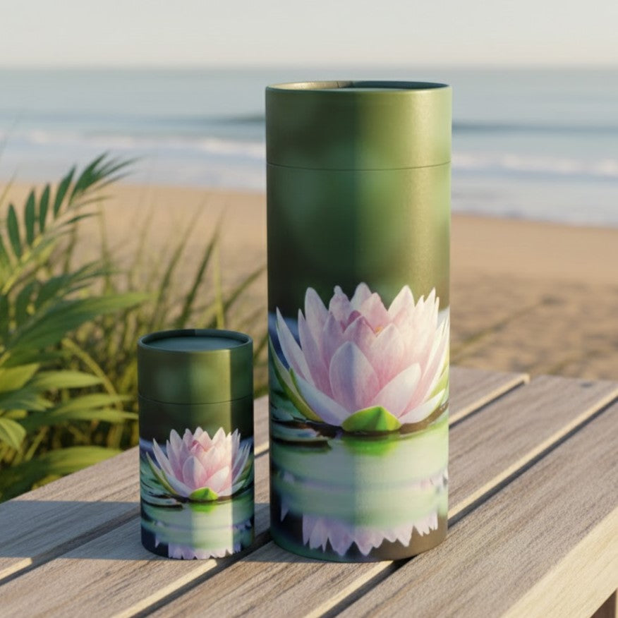 Lotus Scattering Tube Urn