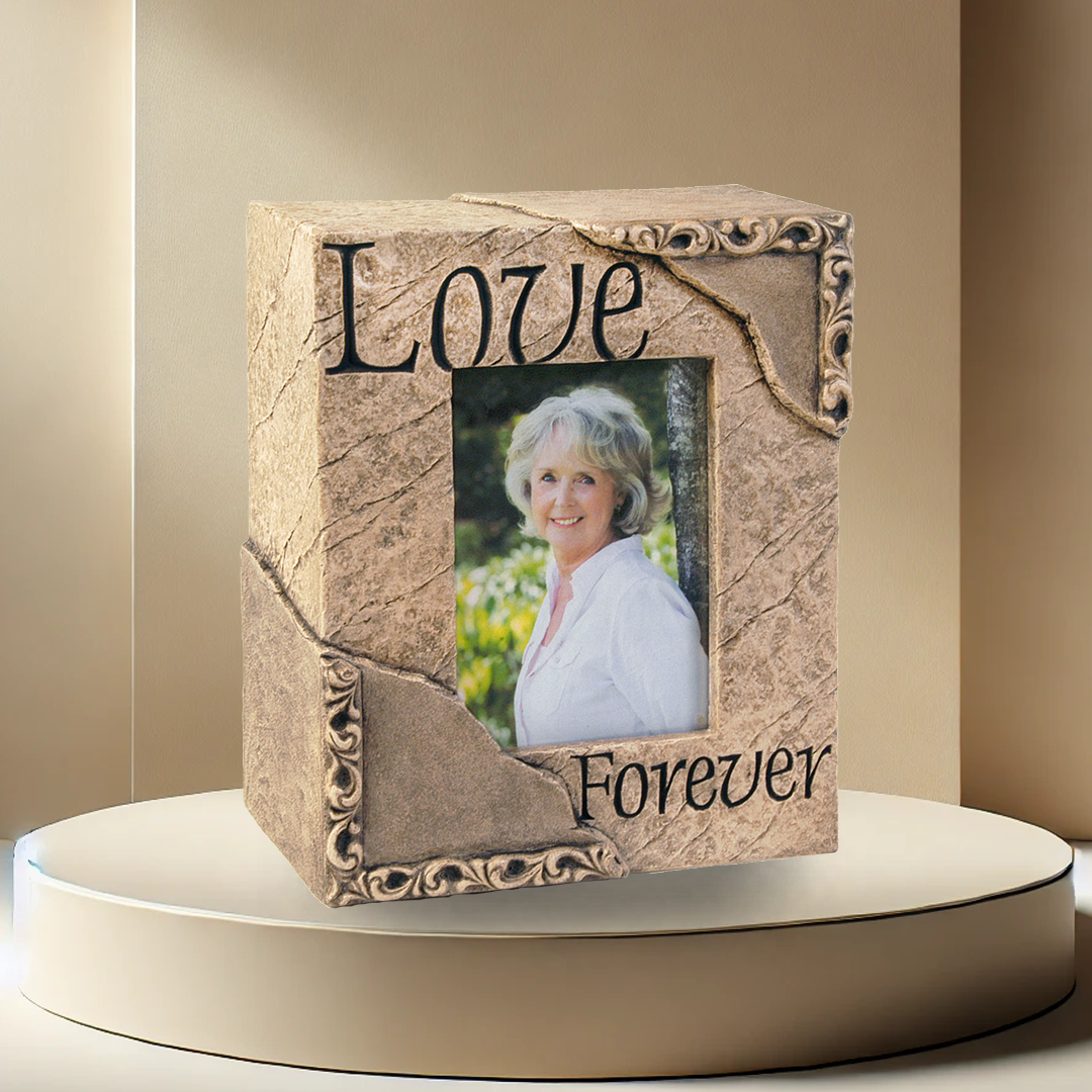 Love Forever  Frame Stone Urn