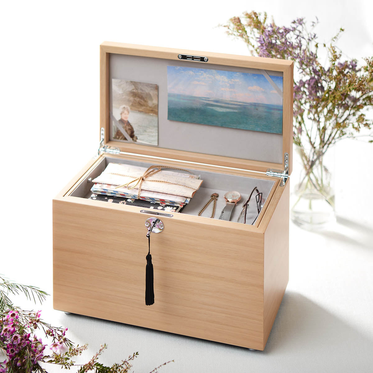 Memento Box Urn - Silver Oak