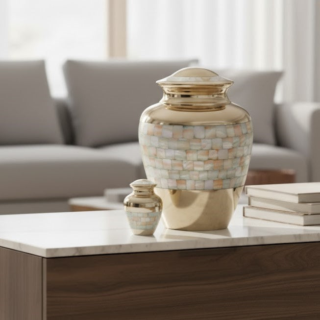 Mother Of Pearl Urn