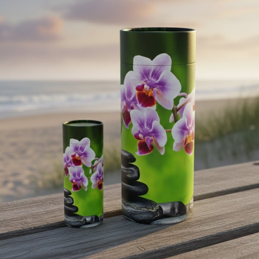 Orchid ScatteringTube Urn