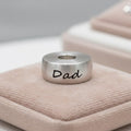 Round 'Dad' Ash Bead | Memorial Jewellery