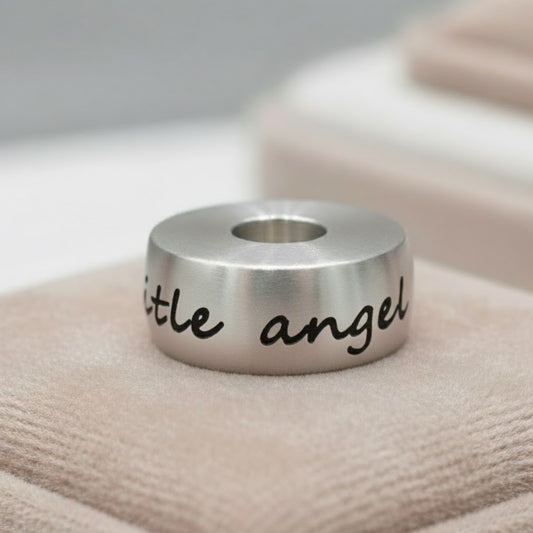 Round 'My Little Angel' Ash Bead | Memorial Jewellery