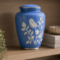 Serenity Birds Urn - Blue